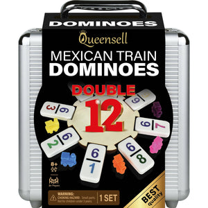 Mexican Train Dominoes - Double 12 with Numbers