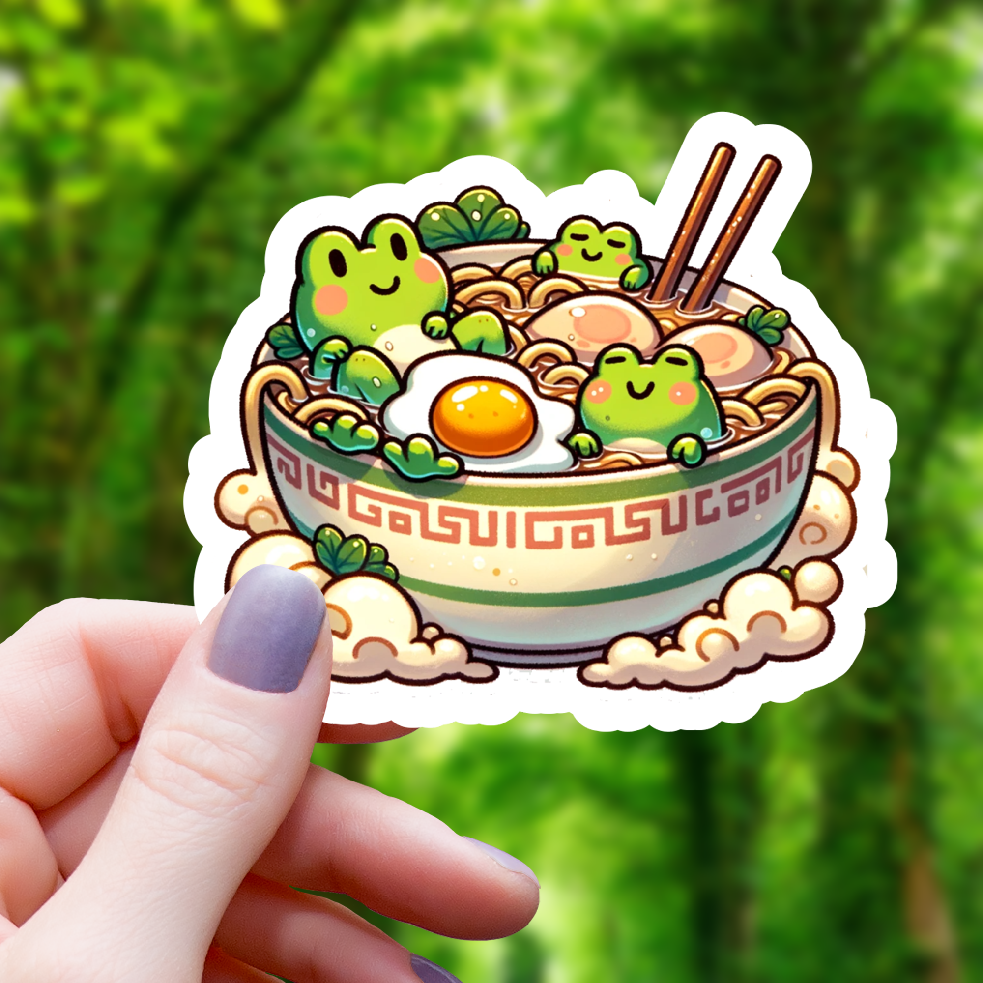 Bowl of Froggy Ramen Sticker - 3"