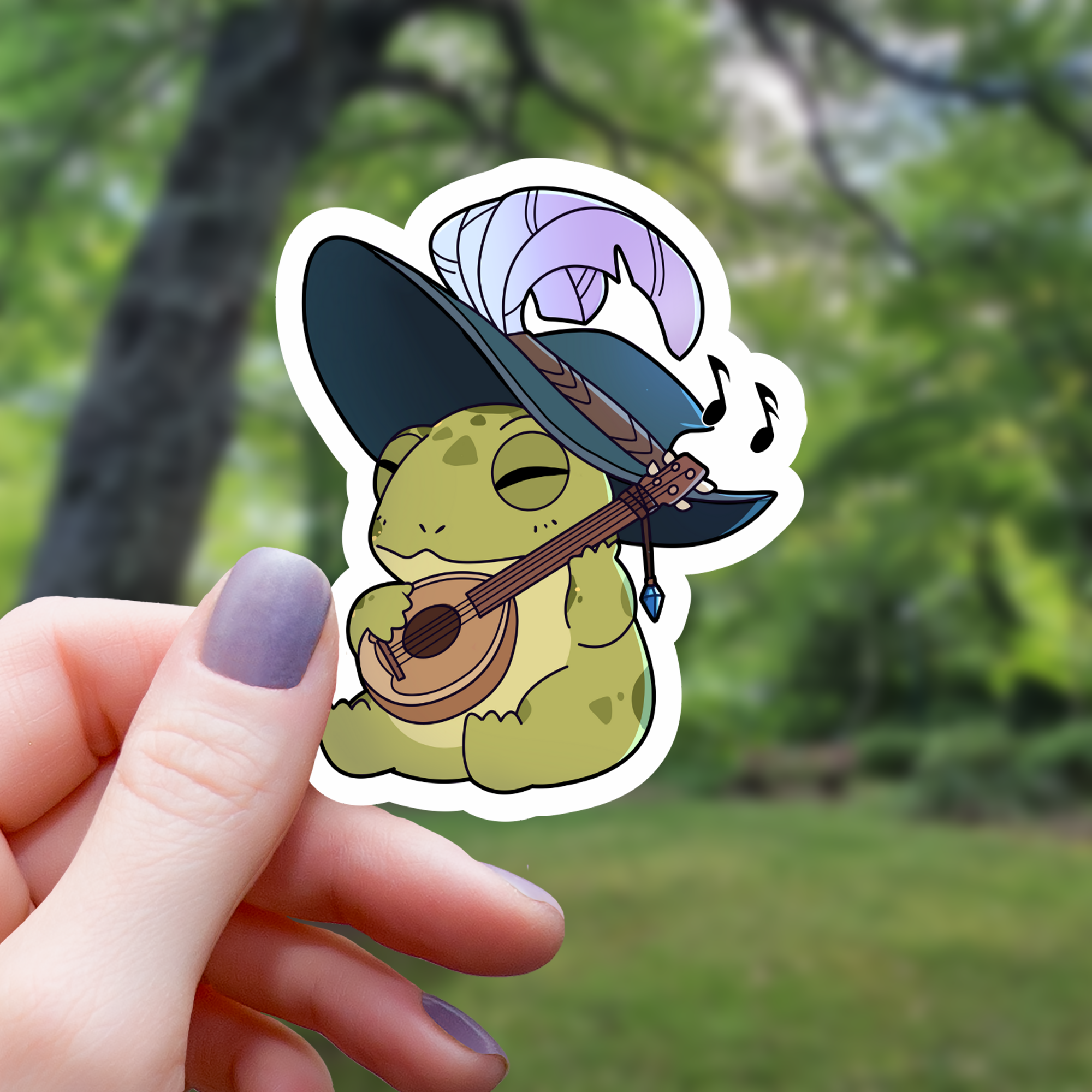 Frog Bard Sticker